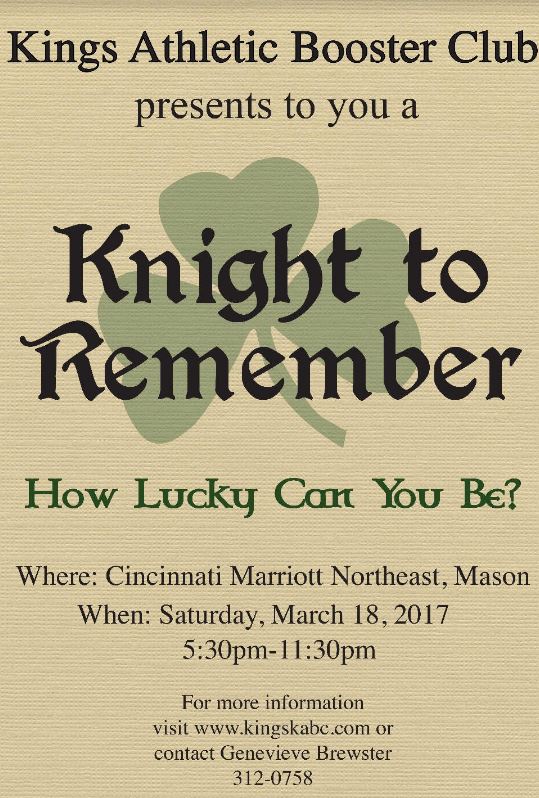 Knight to Remember flyer Knight to Remember flyer